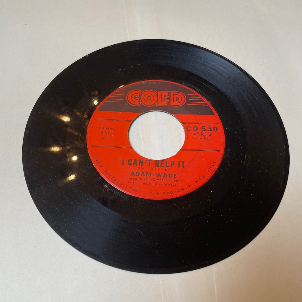 Adam Wade I Can't Help It I Had The Craziest Dream COED Records CO 530‎ 45 RPM